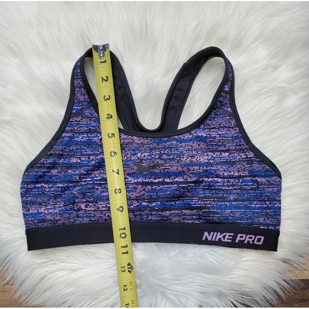 Nike Pro Racerback Sports Bra Size Medium Purple /Blue